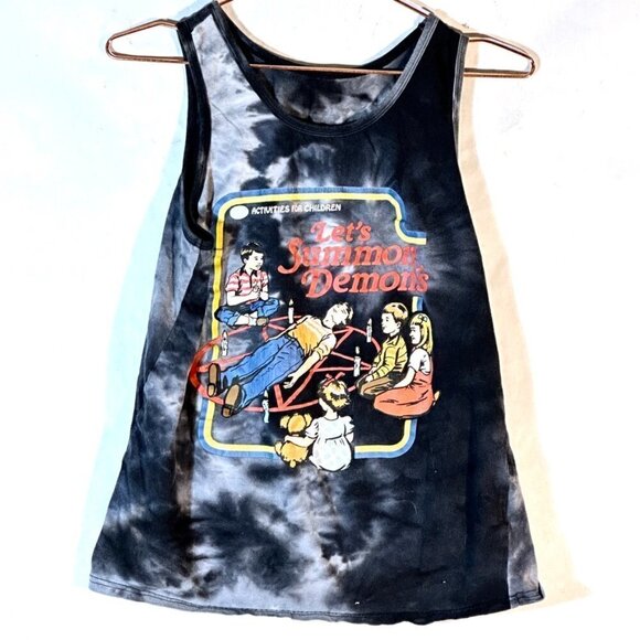 Lets Summon Demons Size Small Tie Dye Tank Black Tee Shirt T-Shirt Steven Rhodes - Picture 1 of 4